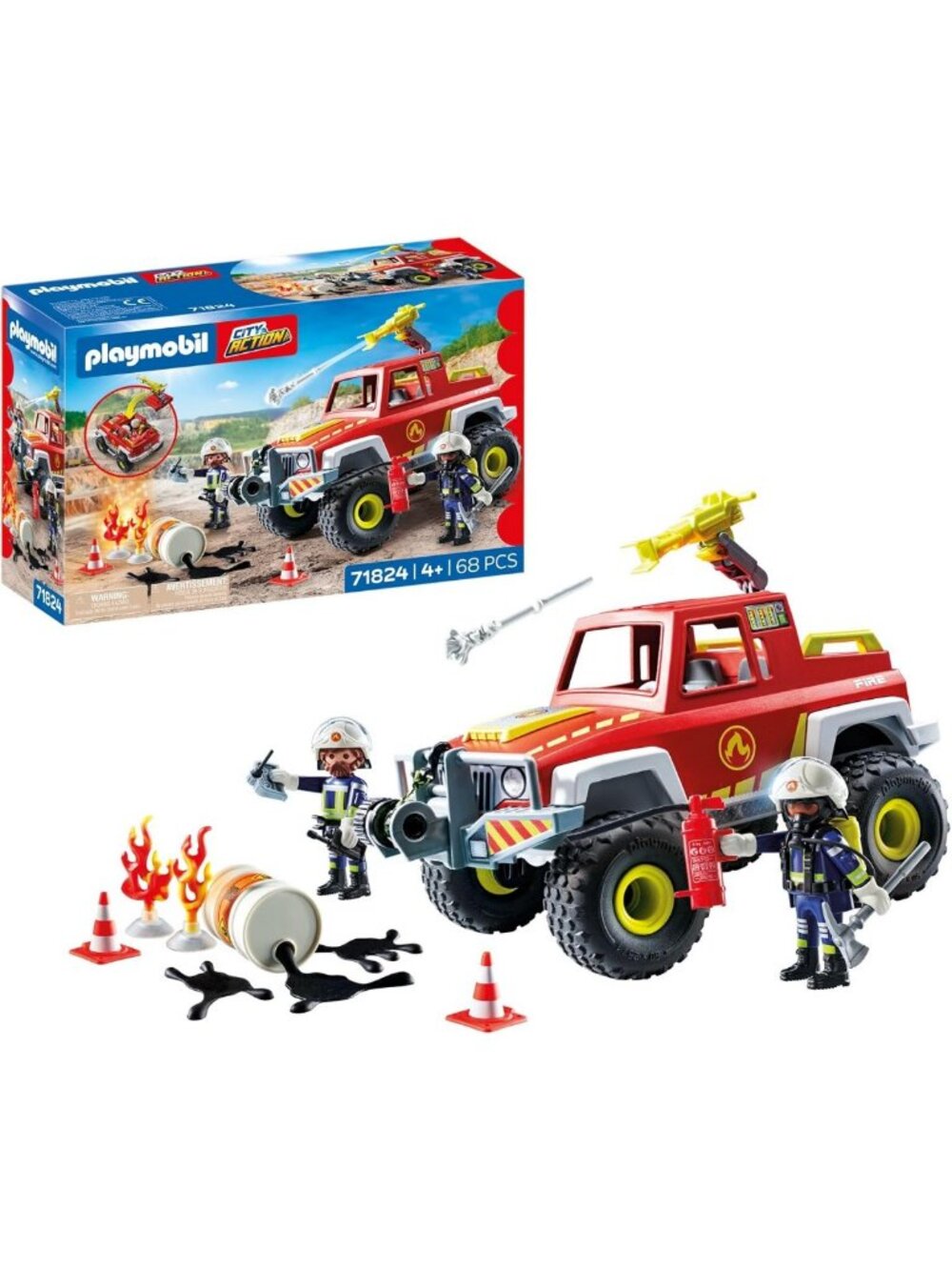 Fire Truck Action Heroes Toy Set for Kids 4+ | Fun Fire Car Play Vehicle